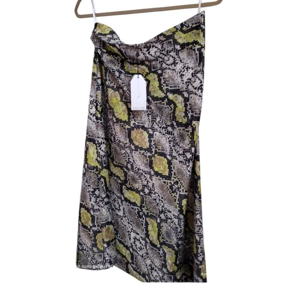 Universal Standard CeeCee Python Midi Bias Skirt Sz 38 (4XL) Womens Satin Slip S - Picture 9 of 10